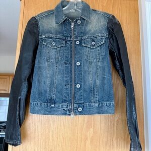 Nolita nyc  medium denim & Leather Jean jacket